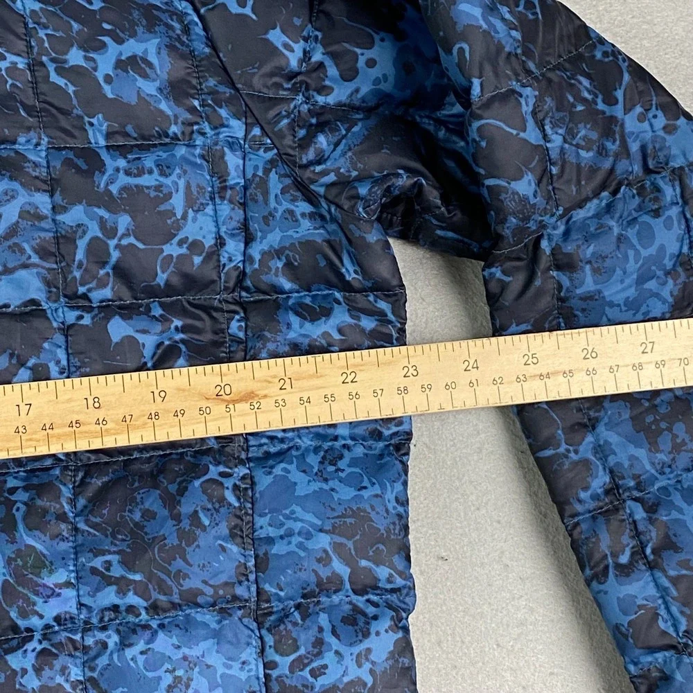 The North Face Mens Thermoball Puffer Jacket Large Blue Camo